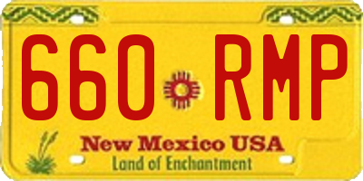 NM license plate 660RMP