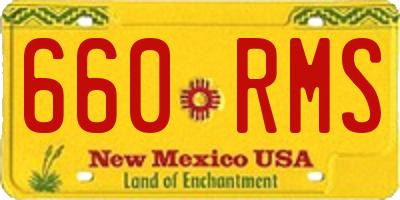 NM license plate 660RMS