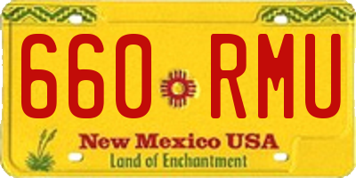 NM license plate 660RMU