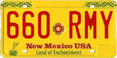 NM license plate 660RMY