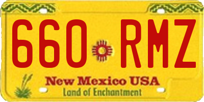 NM license plate 660RMZ
