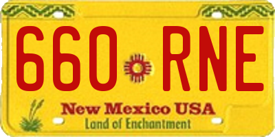 NM license plate 660RNE