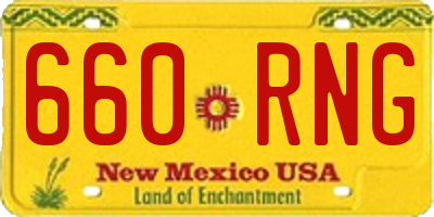 NM license plate 660RNG
