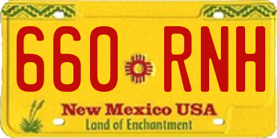 NM license plate 660RNH