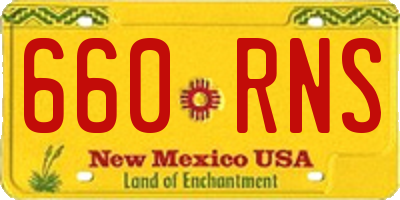 NM license plate 660RNS
