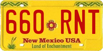 NM license plate 660RNT