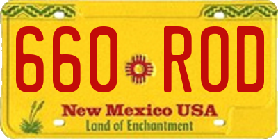 NM license plate 660ROD