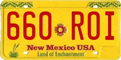 NM license plate 660ROI