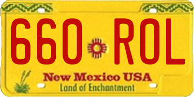 NM license plate 660ROL