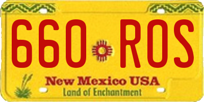 NM license plate 660ROS