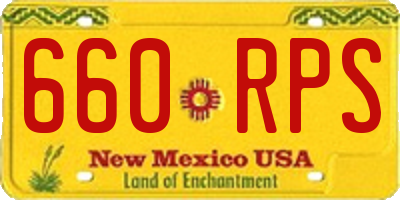 NM license plate 660RPS