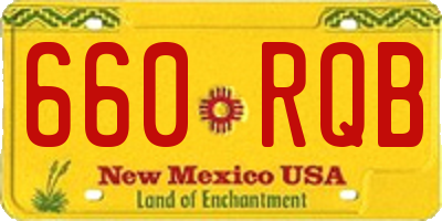 NM license plate 660RQB