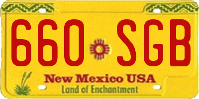NM license plate 660SGB