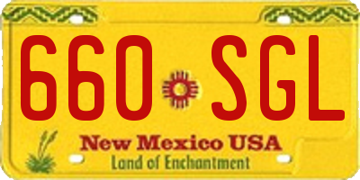 NM license plate 660SGL