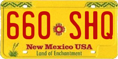 NM license plate 660SHQ