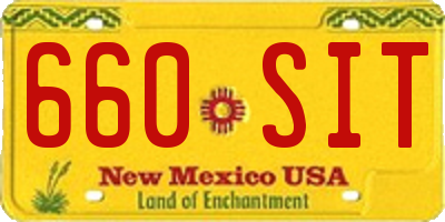 NM license plate 660SIT