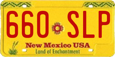 NM license plate 660SLP