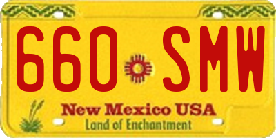 NM license plate 660SMW