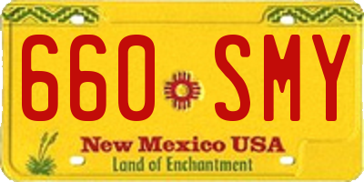 NM license plate 660SMY