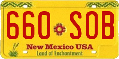 NM license plate 660SOB