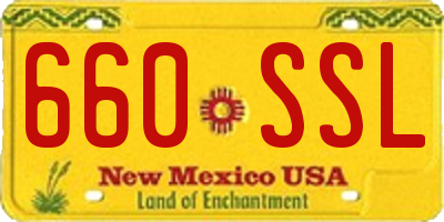 NM license plate 660SSL