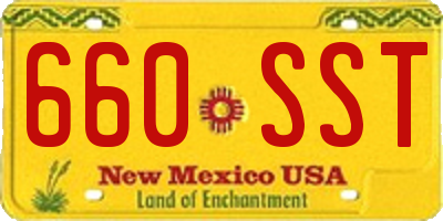 NM license plate 660SST