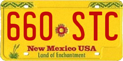 NM license plate 660STC