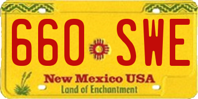 NM license plate 660SWE
