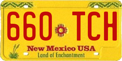 NM license plate 660TCH