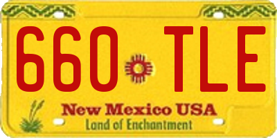 NM license plate 660TLE