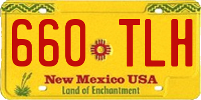 NM license plate 660TLH