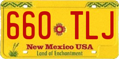NM license plate 660TLJ