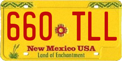 NM license plate 660TLL