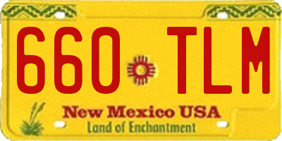NM license plate 660TLM