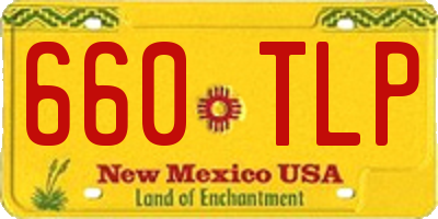 NM license plate 660TLP