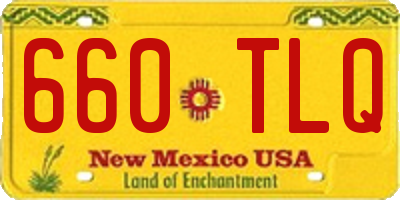 NM license plate 660TLQ