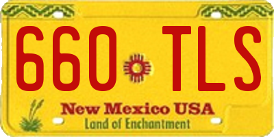 NM license plate 660TLS