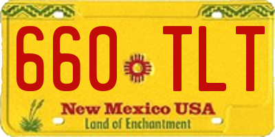 NM license plate 660TLT