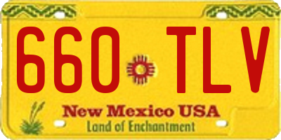NM license plate 660TLV