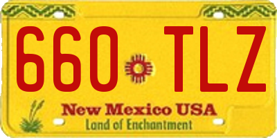 NM license plate 660TLZ