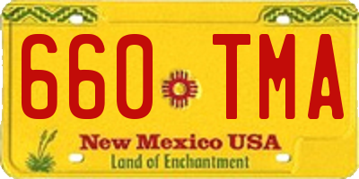 NM license plate 660TMA