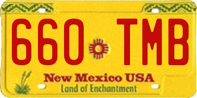 NM license plate 660TMB
