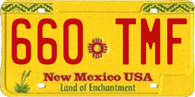 NM license plate 660TMF