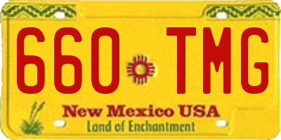 NM license plate 660TMG