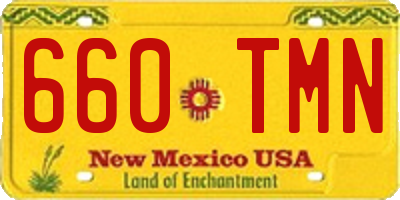 NM license plate 660TMN