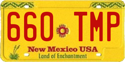 NM license plate 660TMP