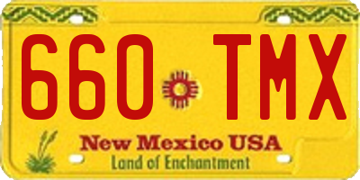 NM license plate 660TMX