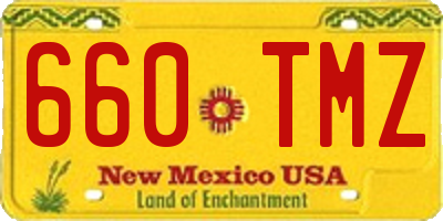 NM license plate 660TMZ