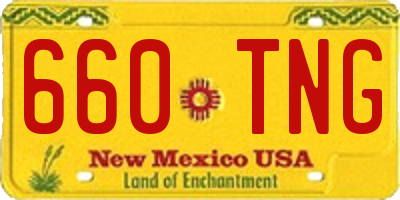 NM license plate 660TNG