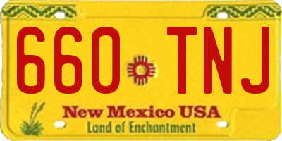 NM license plate 660TNJ